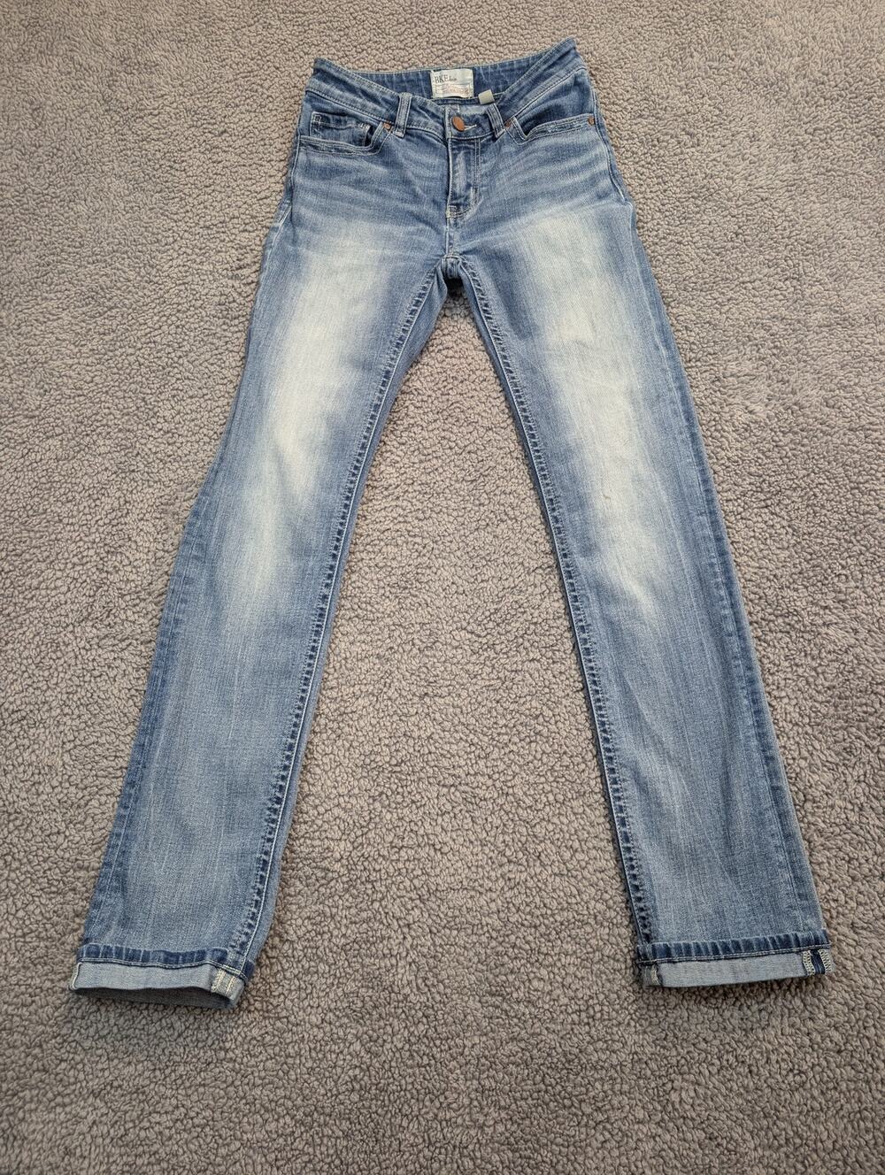 BKE Denim Women's Jeans Size 24R Blue Stella Mid-Rise Straight (0855)